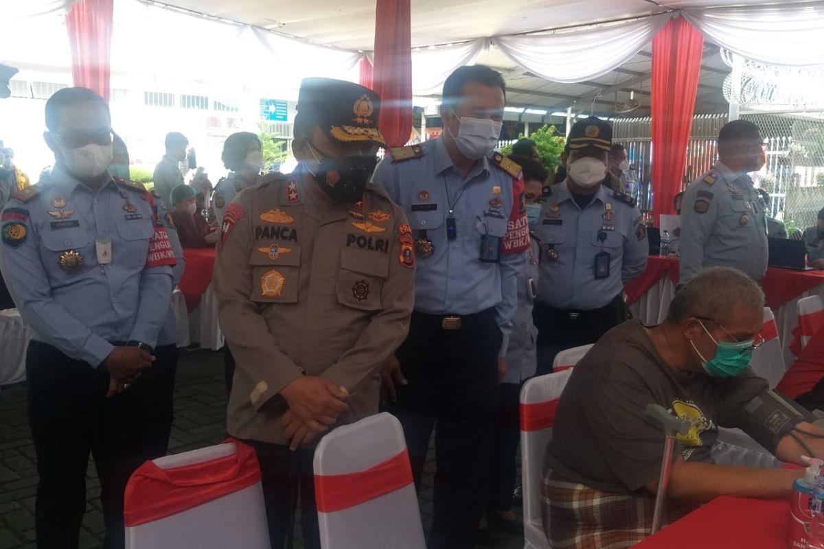 Kemenkumham Sumut apresiasi Polda vaksinasi warga binaan