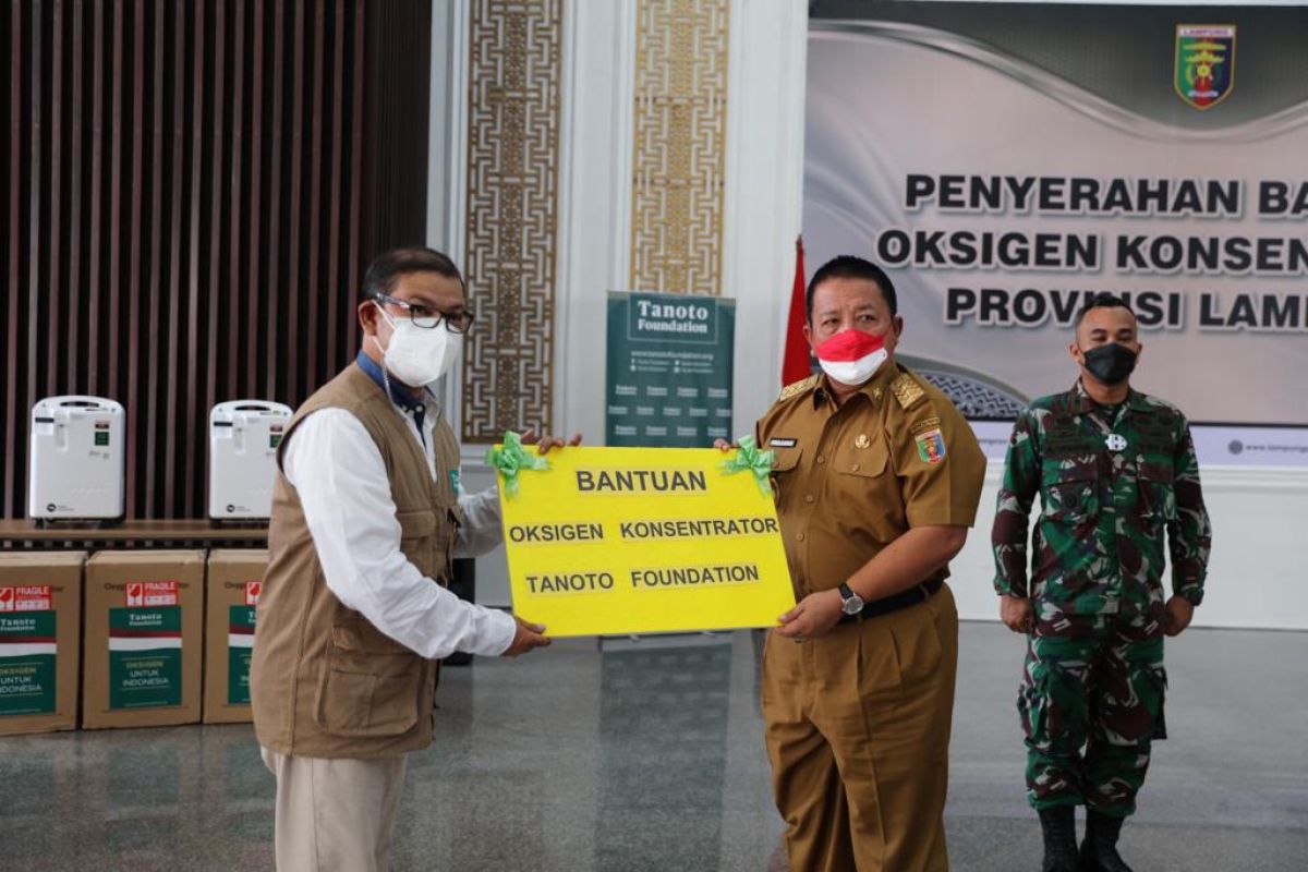 Lampung terima bantuan 87 unit konsentrator oksigen dari Tanoto Foundation
