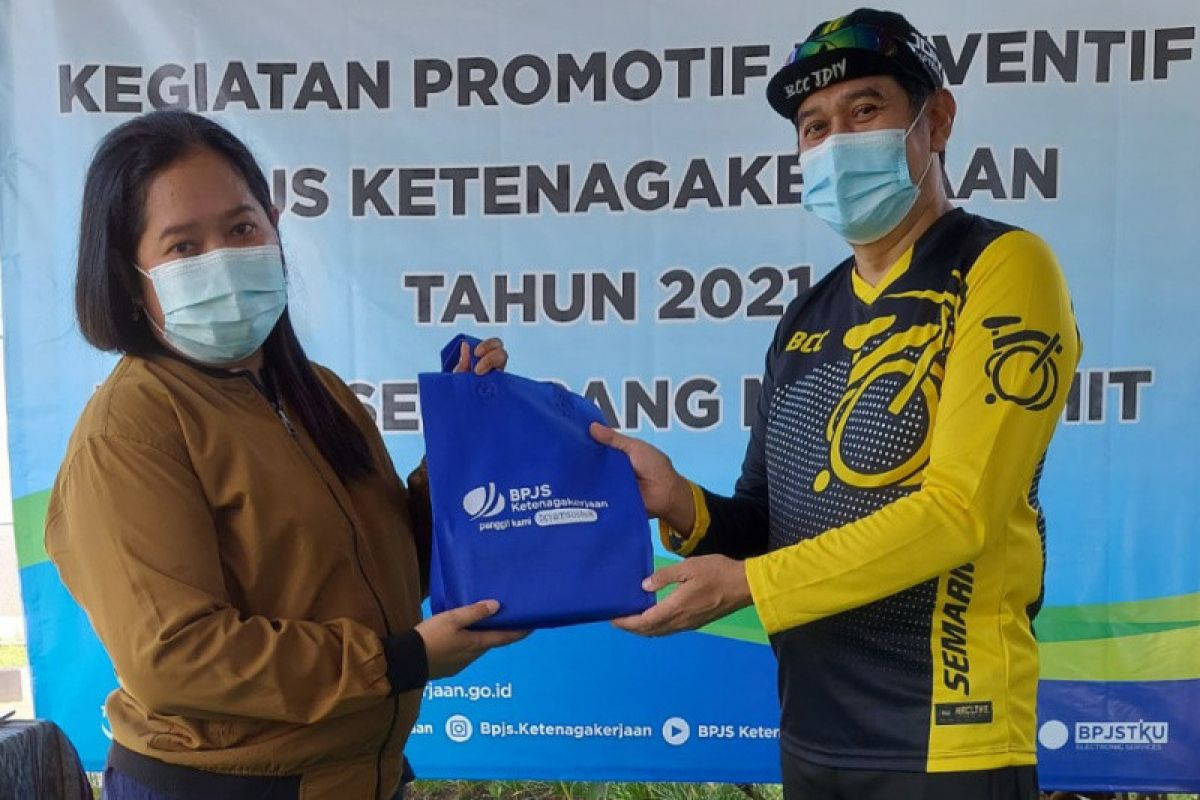 BPJAMSOSTEK Semarang Majapahit kembali bagikan APD ke nakes dan pekerja