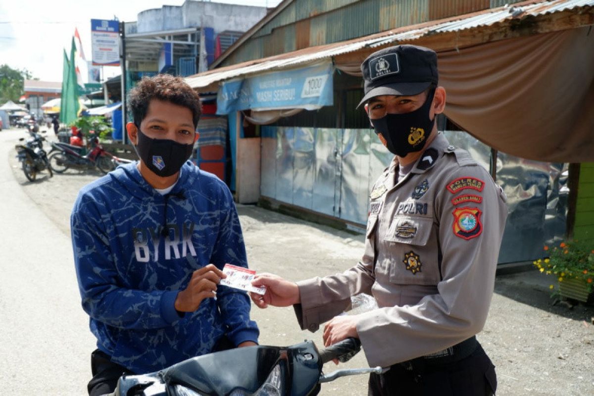 Polres Mamuju Tengah Sulbar gelar operasi yustisi PPKM level III