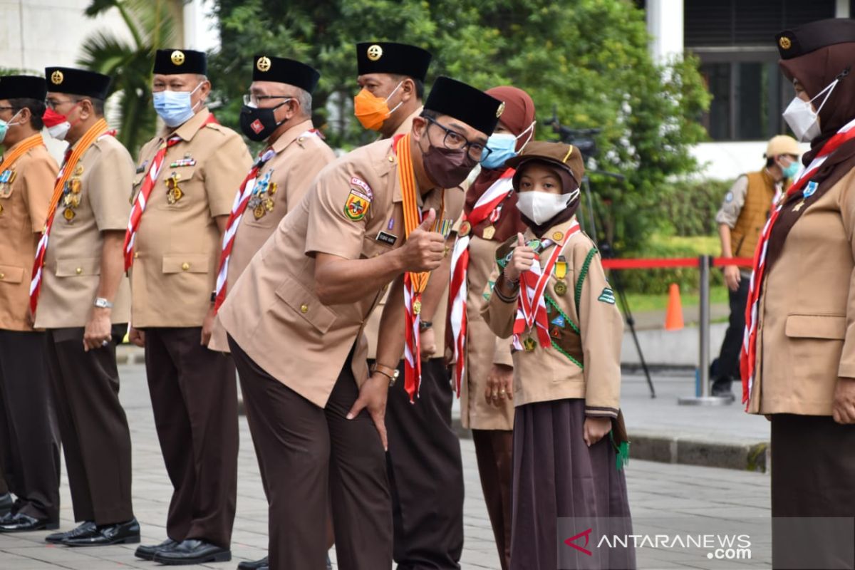 15 anggota pramuka Kota Bogor dapat penghargaan Lencana Teladan dari Kwarnas