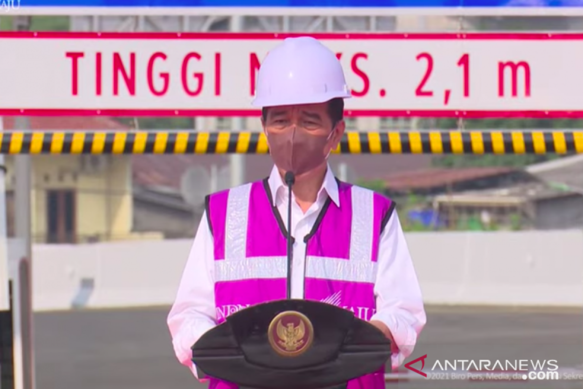 Presiden Jokowi resmikan Tol Dalkot Jakarta ruas Kepala Gading-Pulo Gebang