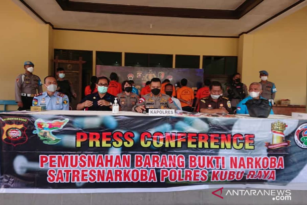 Polres Kubu Raya musnahkan barang bukti narkoba, fokus perairan