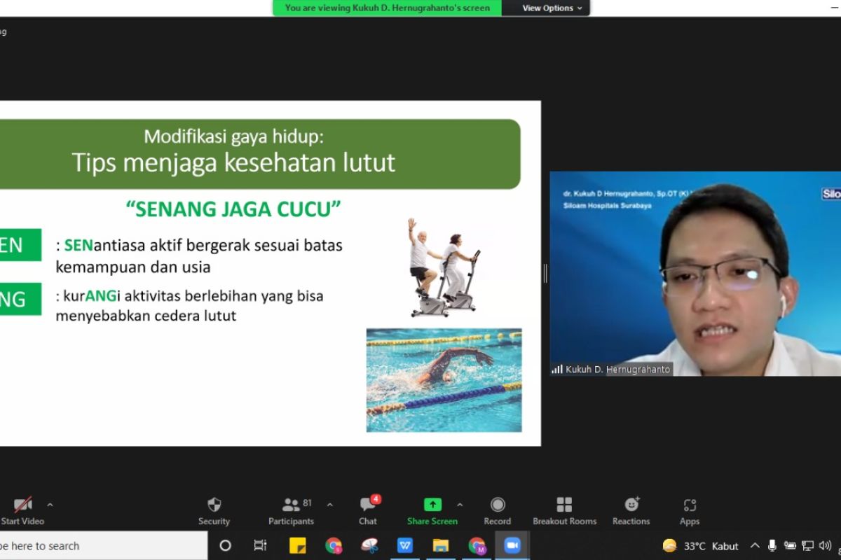 Dokter bedah berikan tips mengatasi nyeri lutut di masa pandemi