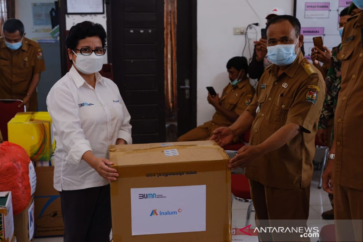 BUMN serahkan bantuan bagi korban erupsi Sinabung