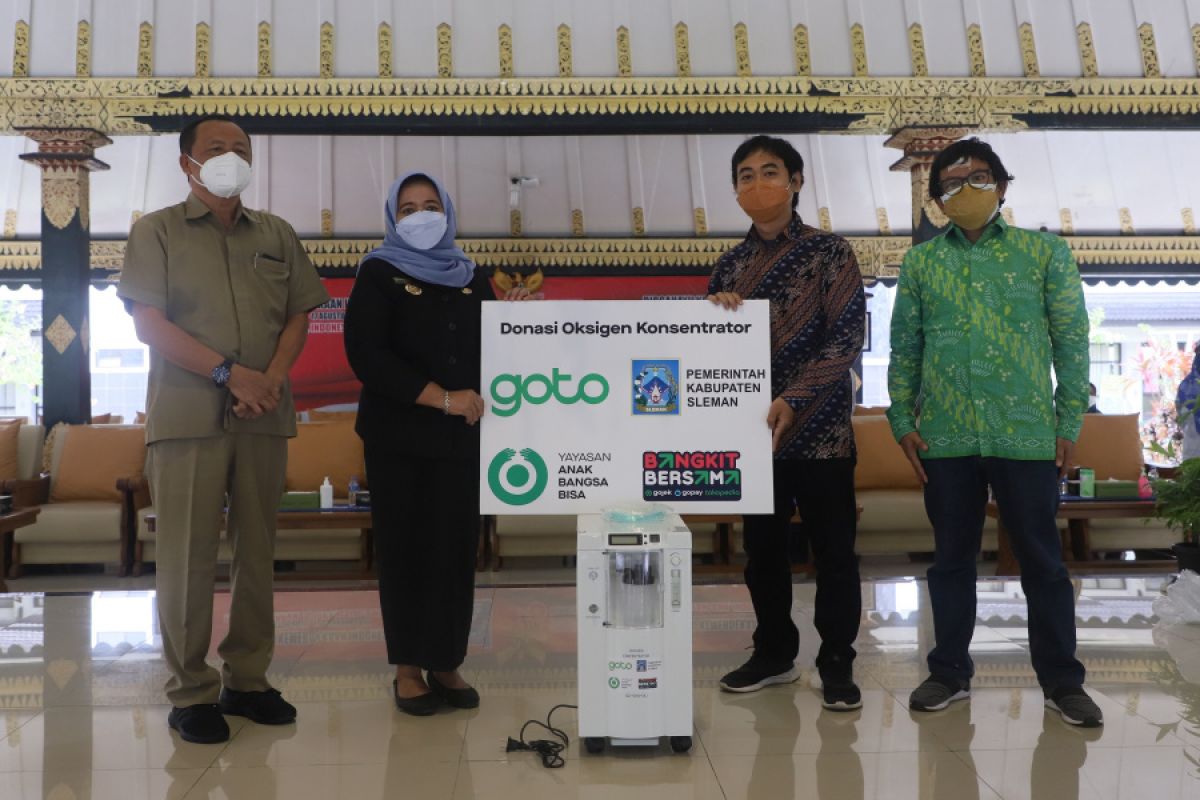 Sleman terima bantuan konsentrator oksigen dari Gojek