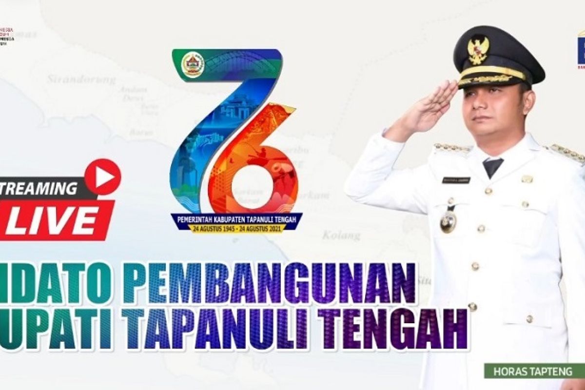 Masih pandemi, puncak hari jadi Tapteng ke 76 digelar secara virtual