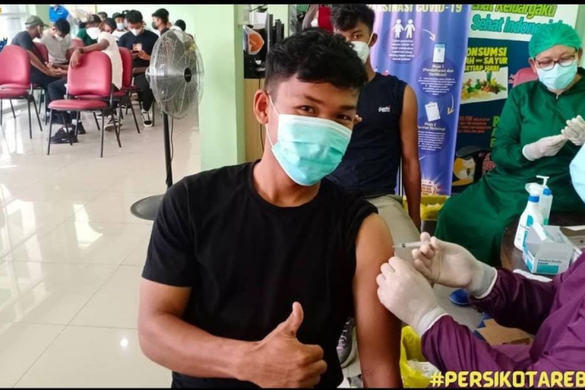 Pemain Persikota Tangerang divaksinas gunakan vaksin Pfizer