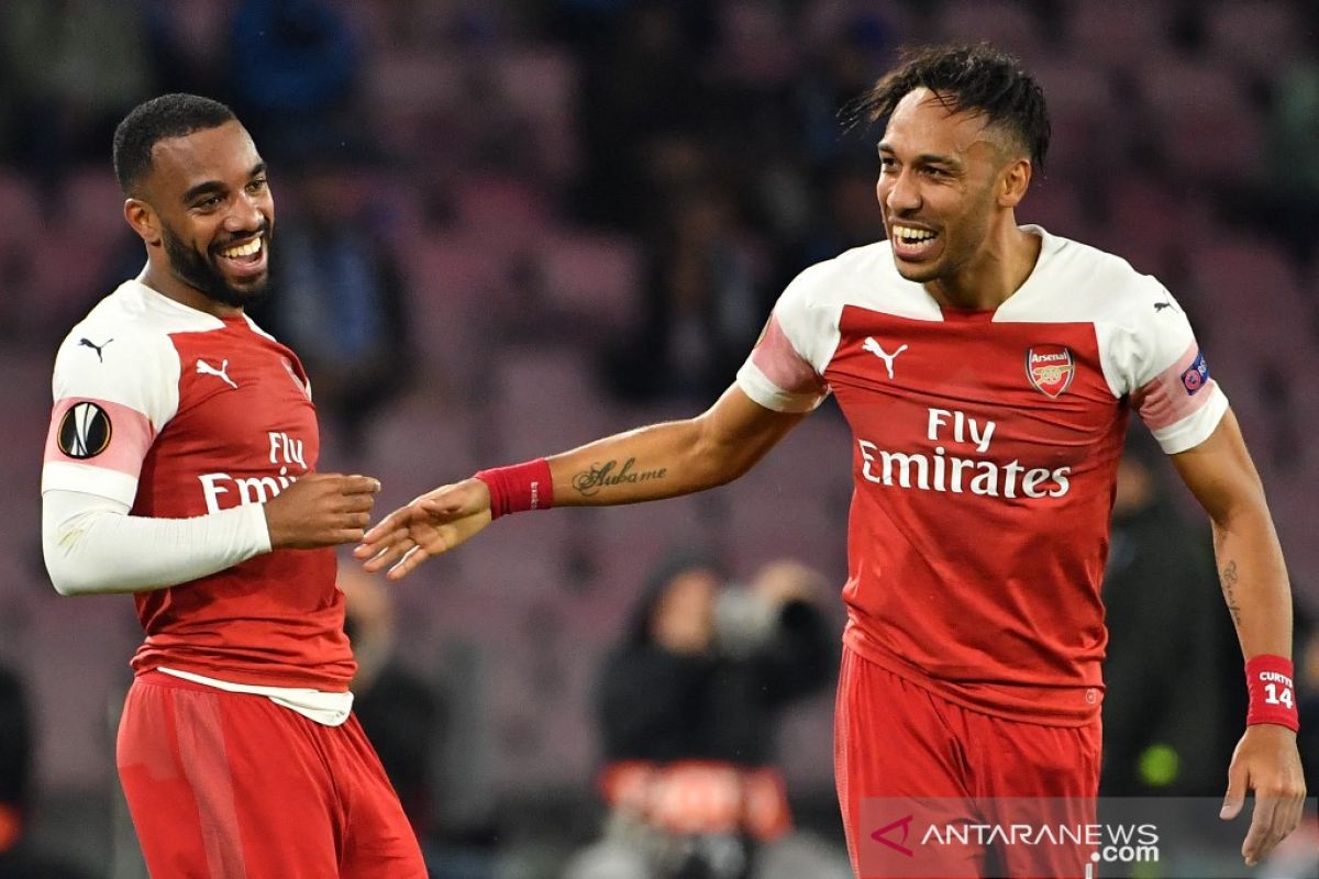 Mikel Arteta sebut Arsenal akan kembali diperkuat Aubameyang dan Lacazette