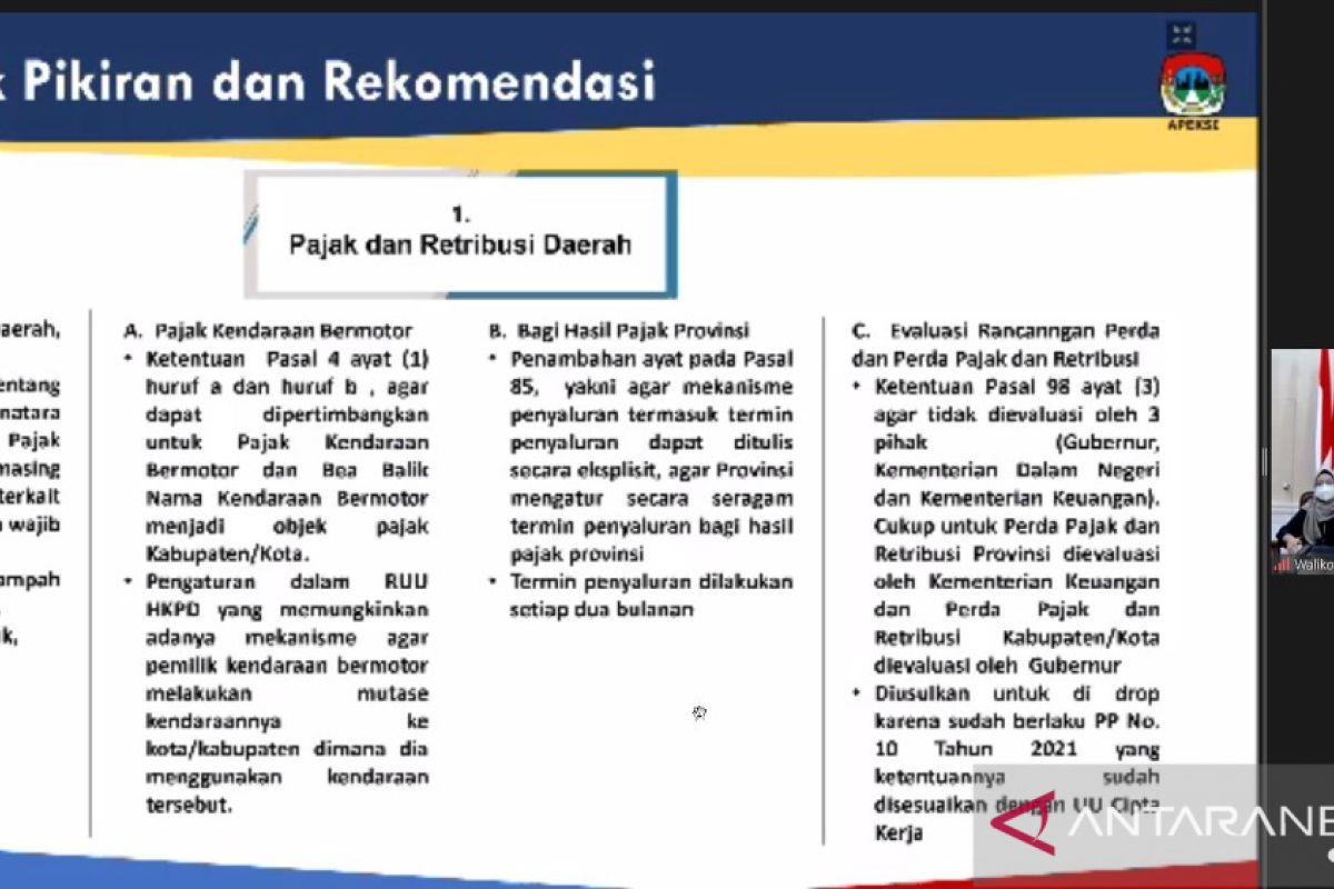 Apeksi sampaikan usulan ke DPD RI terkait pengaturan pajak daerah pada RUU HKPD