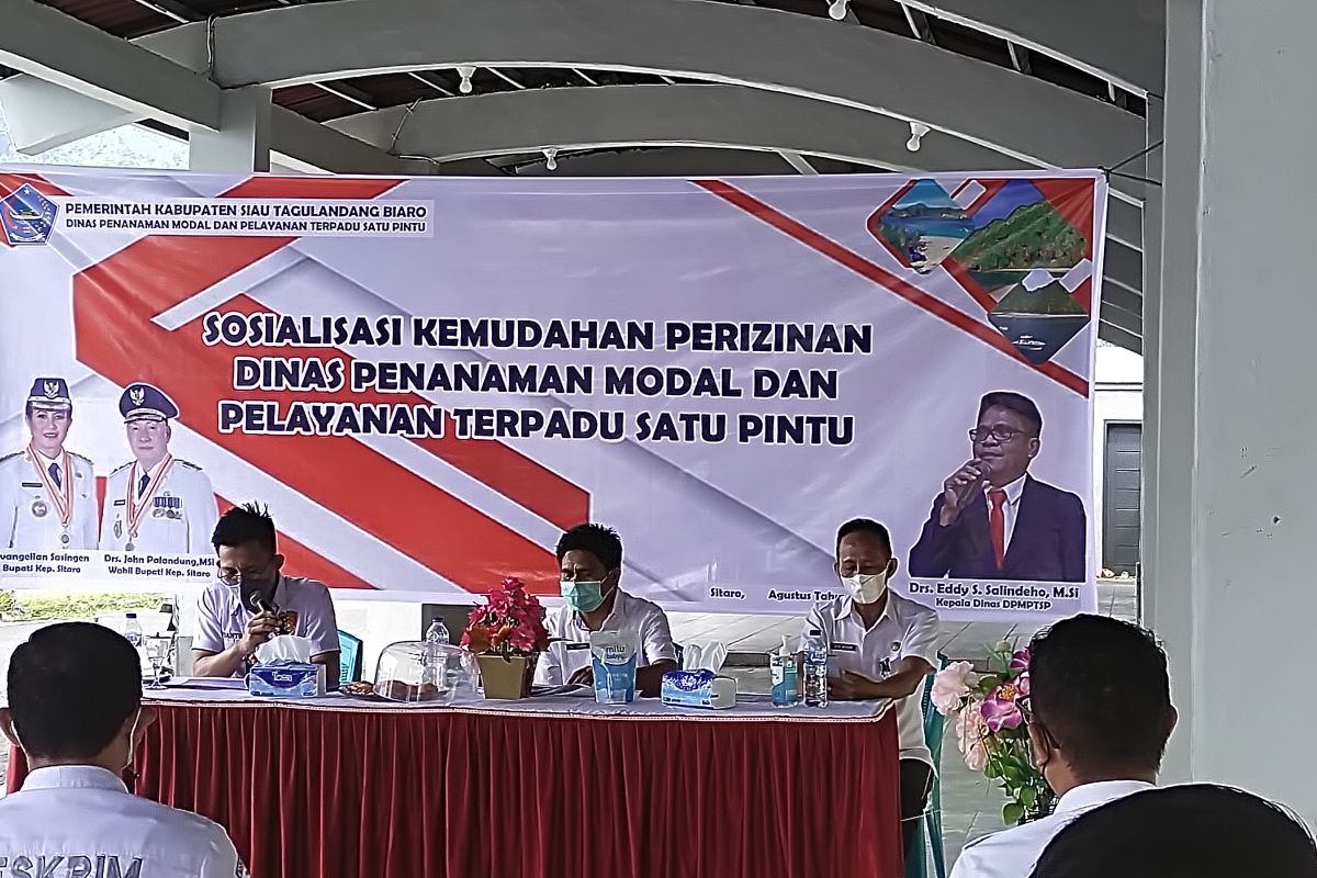 Dinas PMPSTP Sitaro gelar sosialisasi kemudahan perizinan untuk pelaku usaha