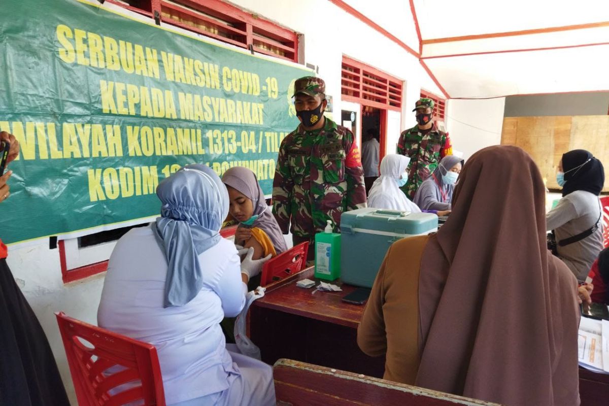 Kodim 1313 gelar Serbuan Vaksinasi di Kabupaten Pohuwato