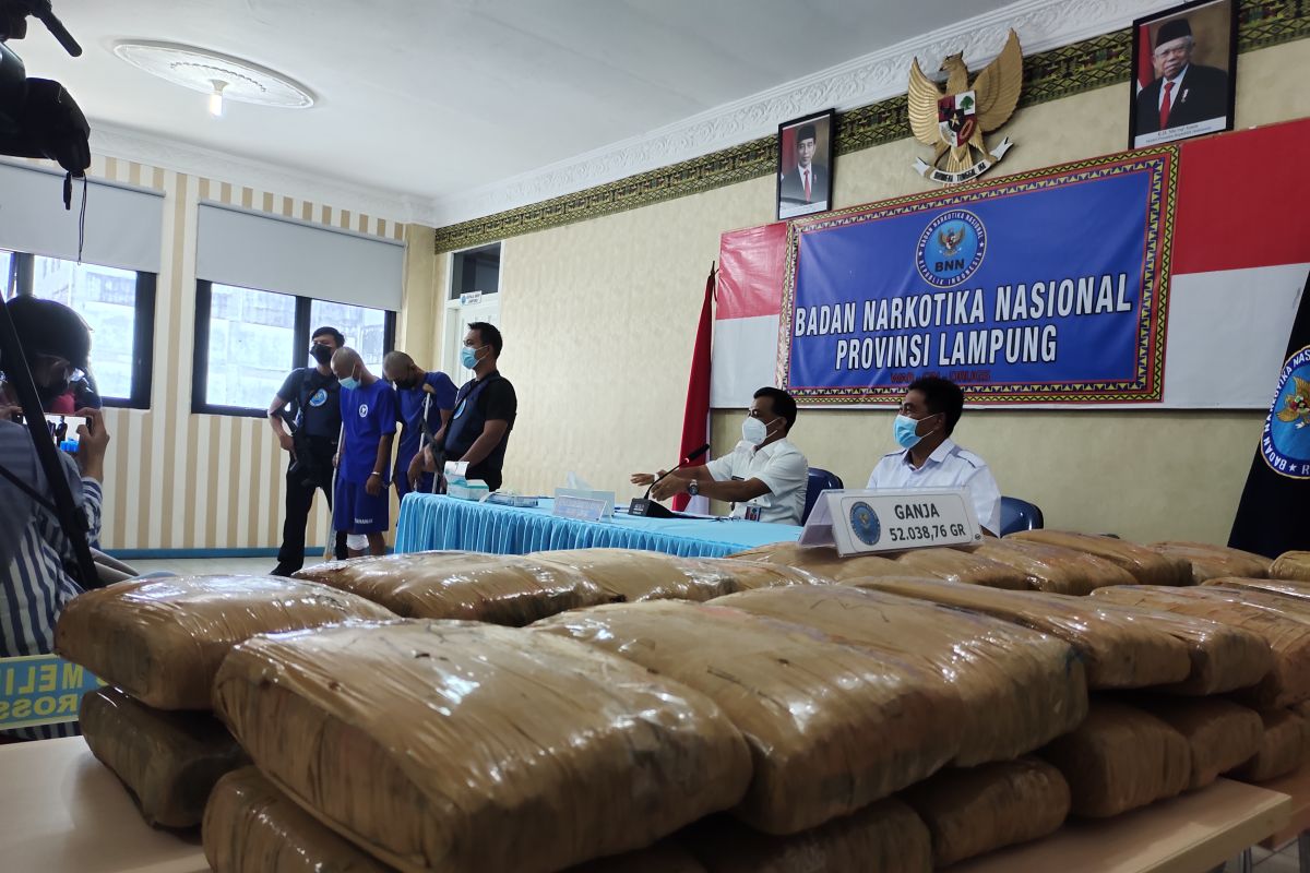 BNNP Lampung gagalkan 50 paket ganja yang dikendalikan dari lapas