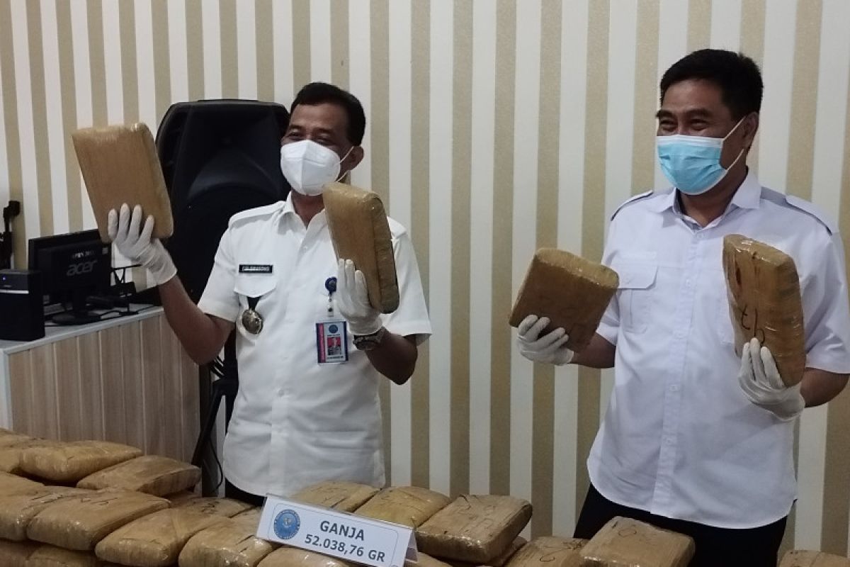 BNNP Lampung gagalkan peredaran 50 paket ganja