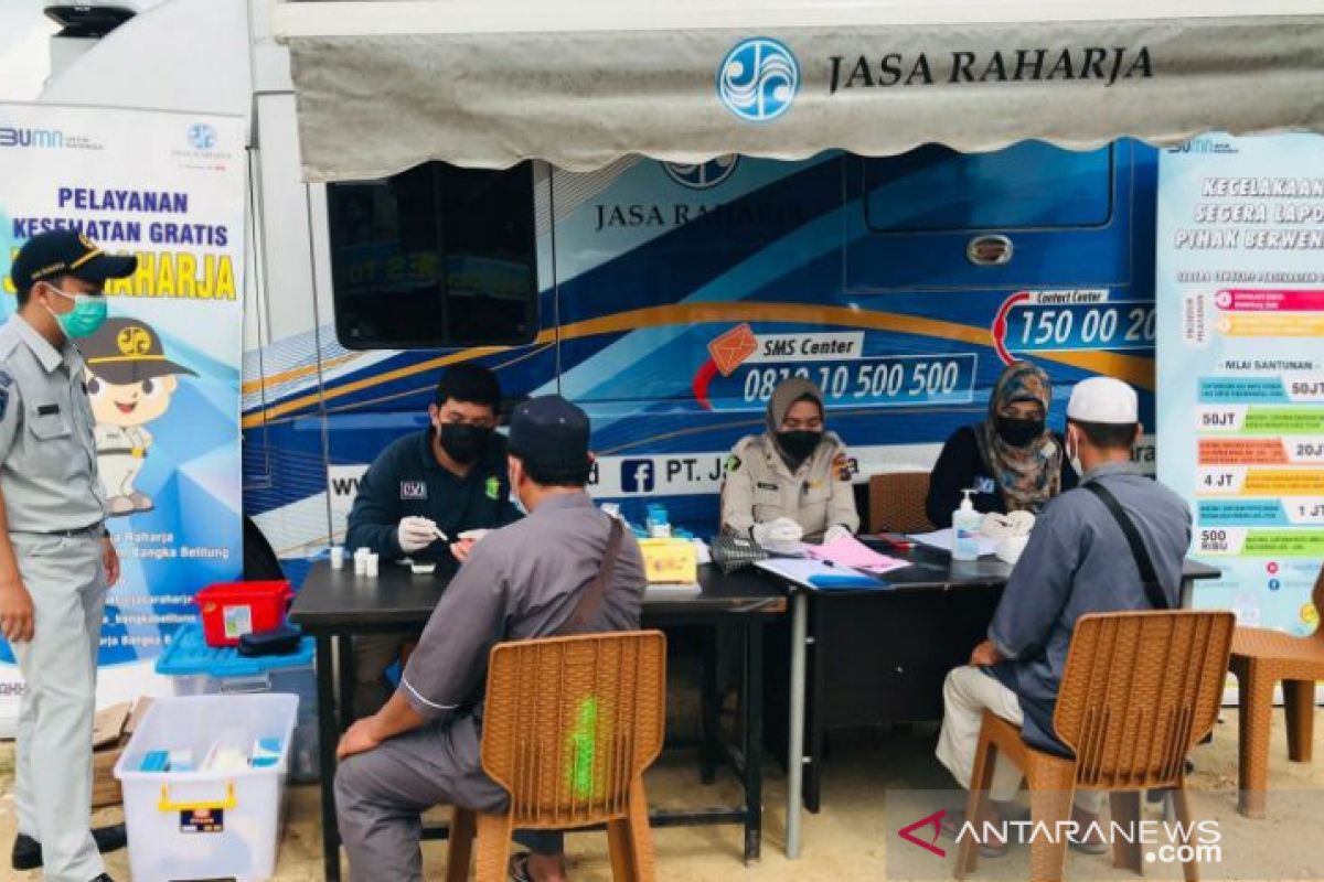 Jasa Raharja Babel gelar pengobatan gratis bersamaan Samsat Setempoh