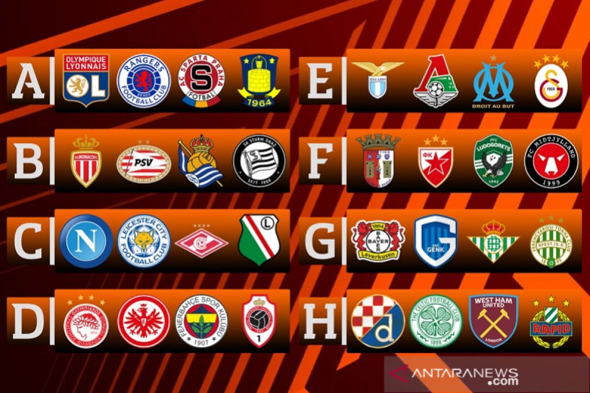 Hasil undian Liga Europa: Grup B panas ada AS Monaco, PSV dan Sociedad