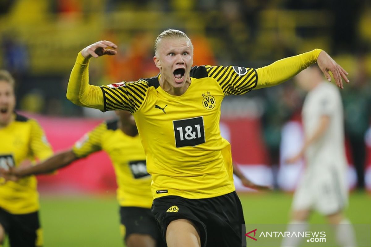 Erling Haaland cetak gol, Dortmund menang dramatis atas Hoffenheim