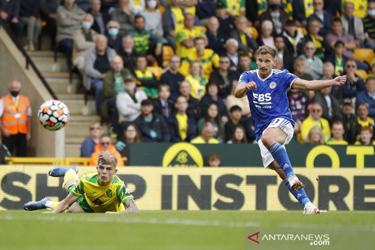 Liga Inggris: Leicester benamkan Norwich, enam tim lain berbagi satu poin