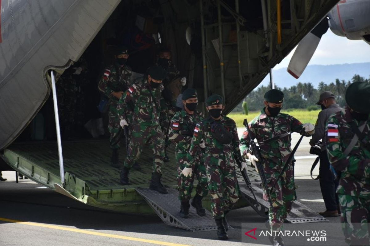 90 prajurit Yonif 715 kembali Gorontalo usai tugas di Papua