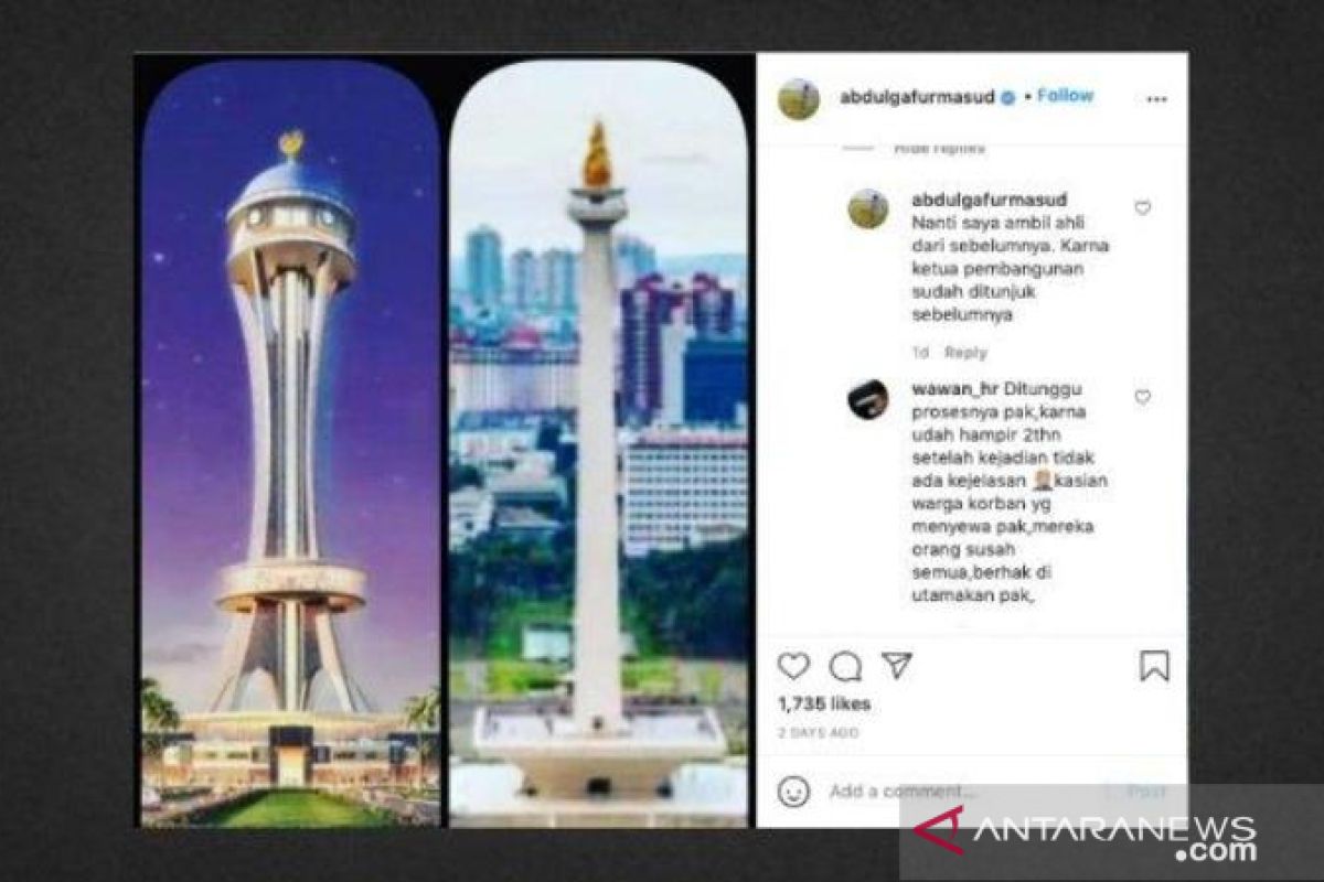 Kabupaten Penajam bangun tower lebih tinggi dari Monas dengan biaya Rp150 miliar