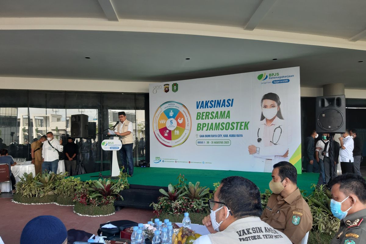 BP Jamsostek gelar vaksinasi di Kalbar sasar 2.000 peserta dosis pertama