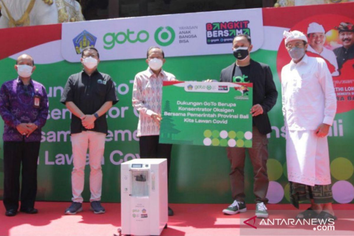 Bali terima 70 konsentrator oksigen dari bantuan GoTo