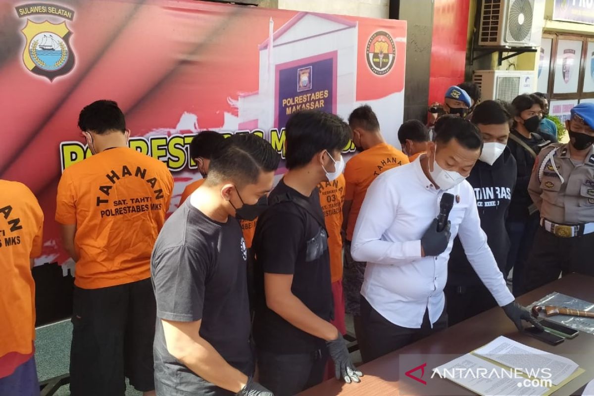 Polrestabes Makassar tetapkan tujuh tersangka penculikan supir transportasi daring