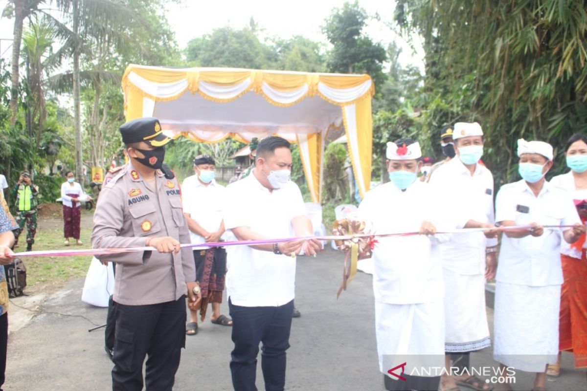 Jembatan penghubung Serokadan - Bangunlemah  di Bangli sudah bisa digunakan