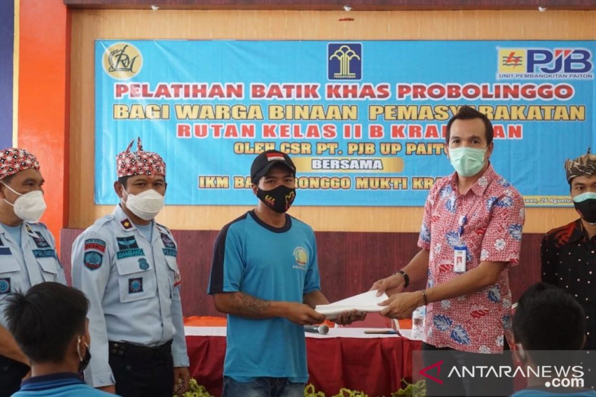 Narapidana di Rutan Kraksaan Probolinggo ikuti pelatihan membatik