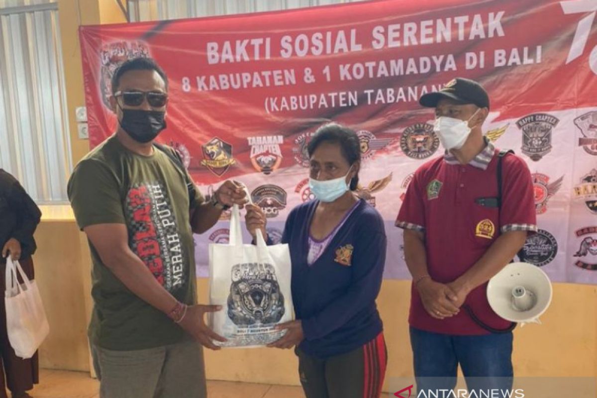 Motor Besar Indonesia Bali bagikan 1.000 sembako untuk masyarakat