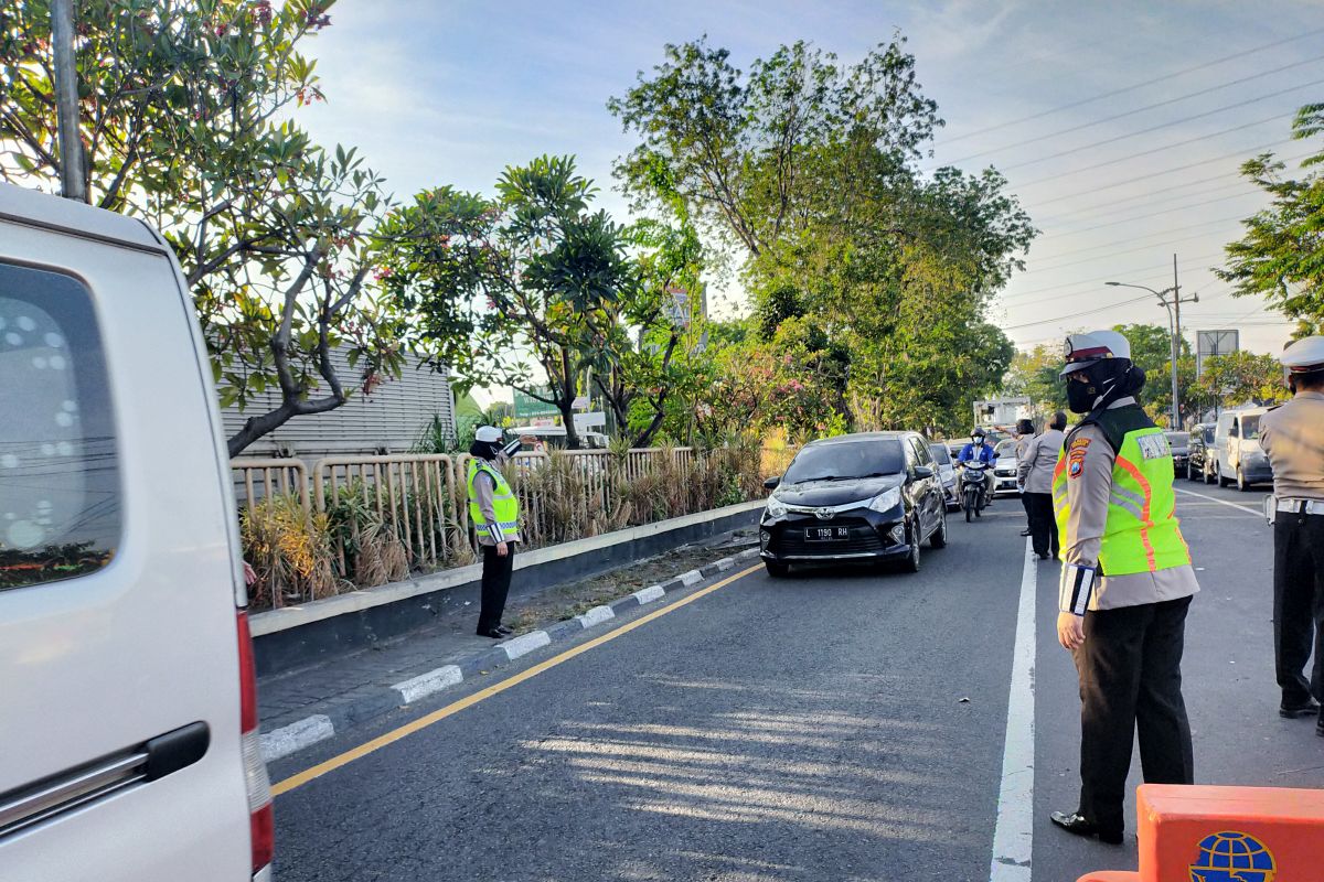 Polisi  masih perketat wilayah perbatasan Sidoarjo-Surabaya