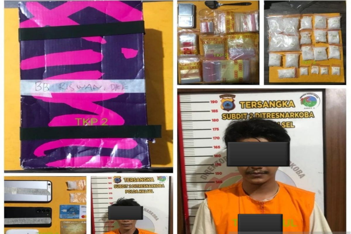 Polda Kalsel menangkap warga Kaltim edarkan 882,52 gram sabu-sabu