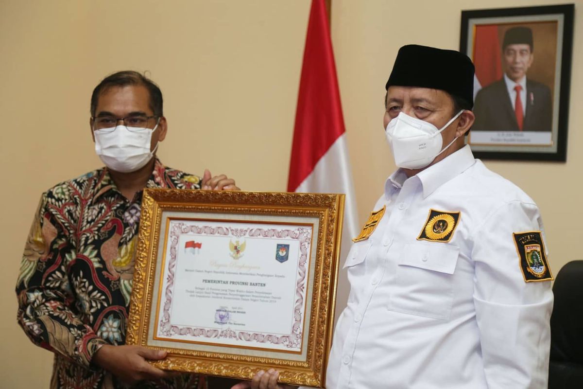 Penyelesaian hasil pengawasan oleh Banten diapresiasi Kemendagri