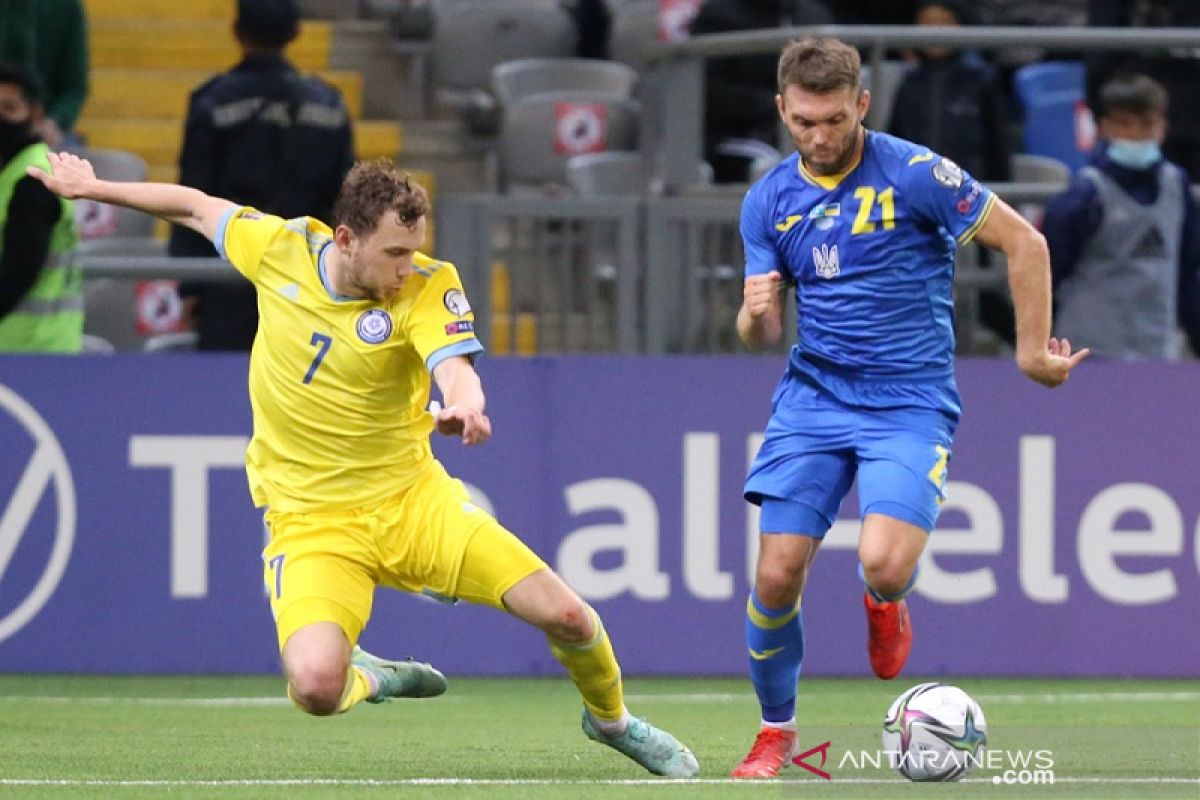 Kualifikasi Piala Dunia, Ukraina ditahan imbang Kazakhstan 2-2