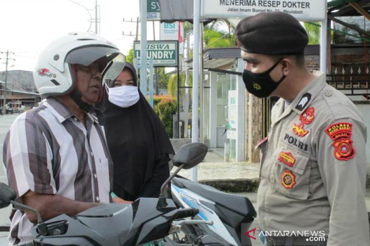 120 warga Aceh Barat terjaring tim gabungan karena tidak pakai masker