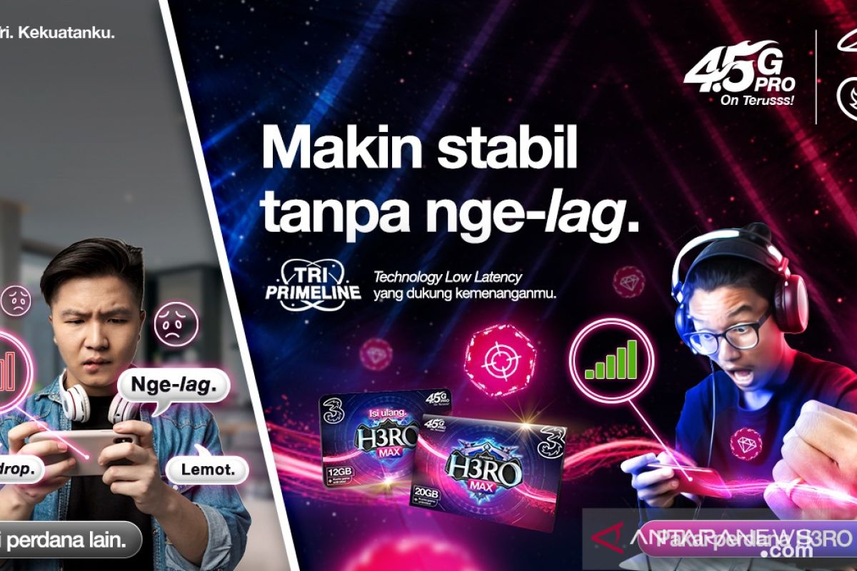 Operator seluler 3 Indonesia sukses helat Turnamen H3RO Esports 2.0