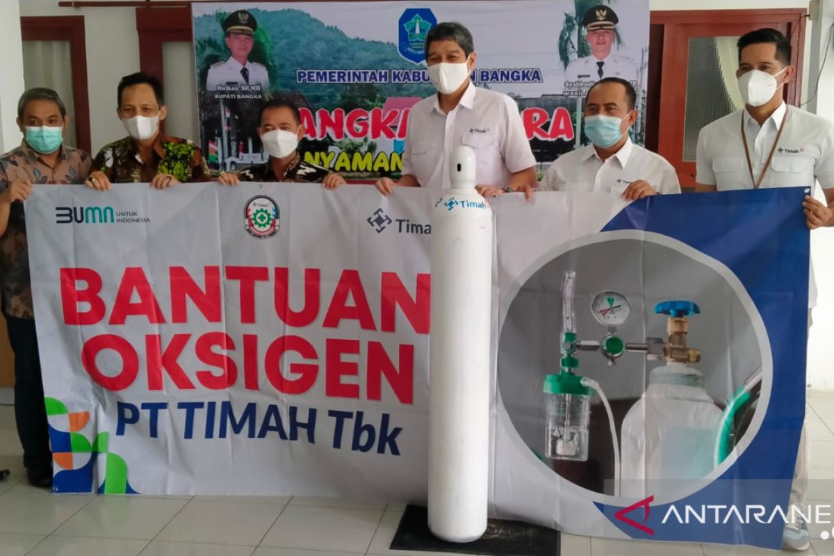 PT Timah salurkan 200 tabung oksigen ke RS Depati Bahrin