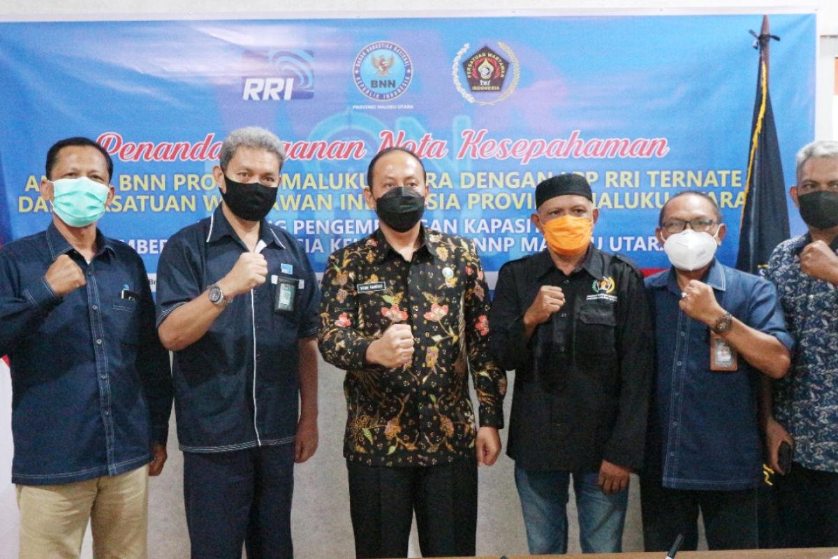 BNNP Malut - PWI -  LPP RRI  cegah peredaran narkoba, edukasi masyarakat