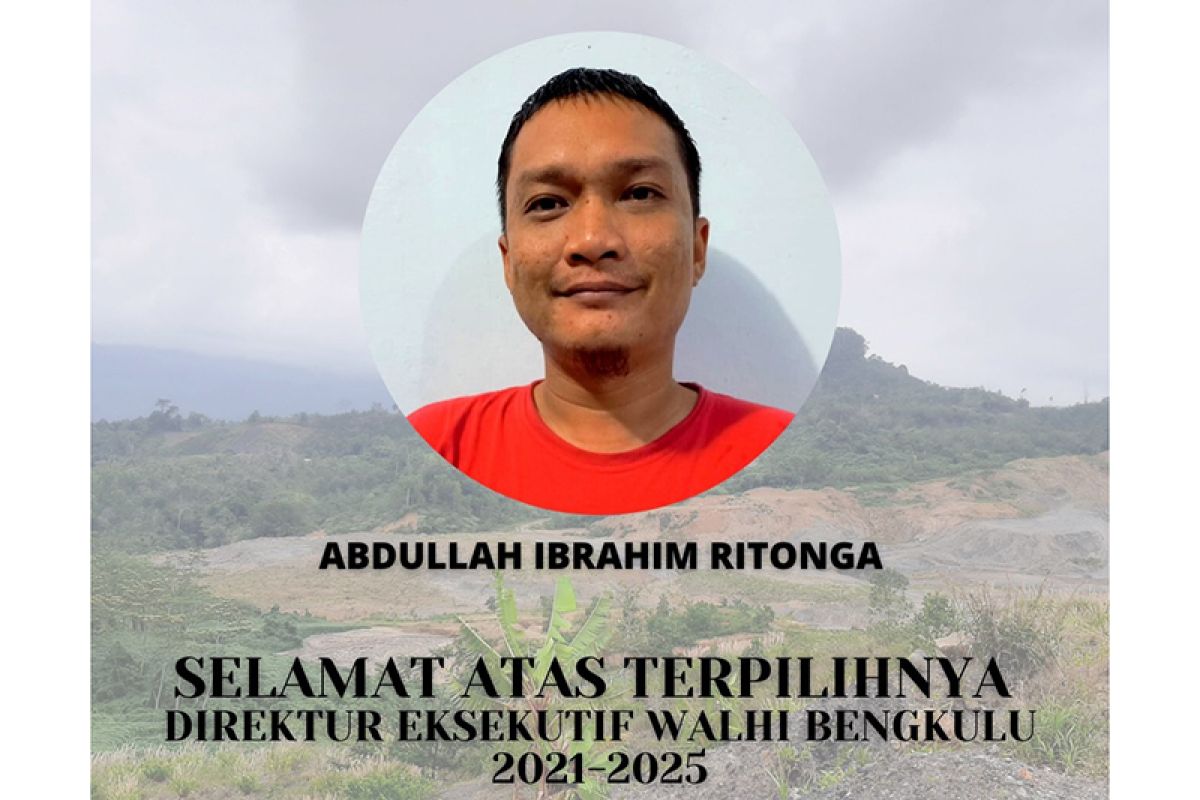 Ibrahim Ritonga direktur terpilih Walhi Bengkulu