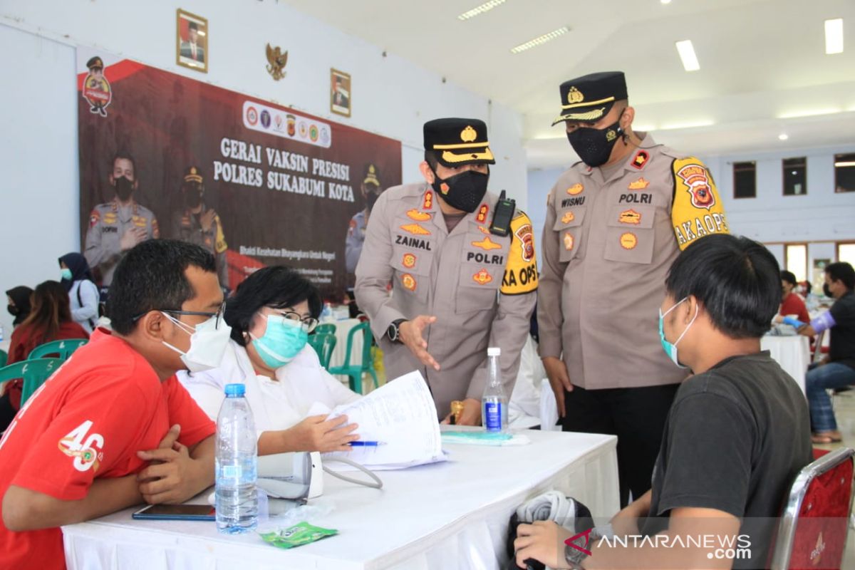 Polres Sukabumi Kota kerja sama dengan puluhan nakes bantu percepatan vaksinasi