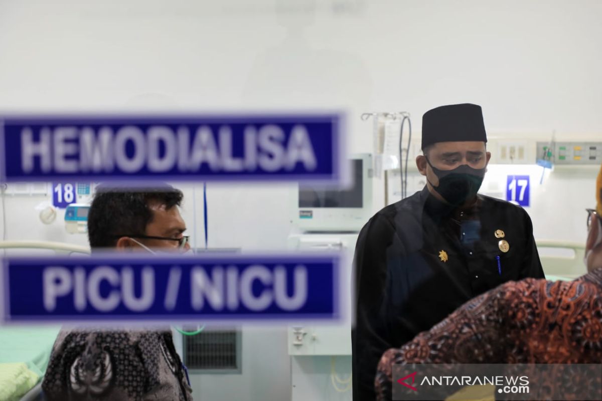 Tingkat keterisian  rumah sakit rujukan di Medan turun jadi 56 persen