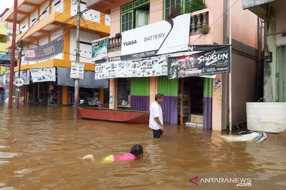 Sejumlah tempat di Barito Utara mulai  terendam banjir