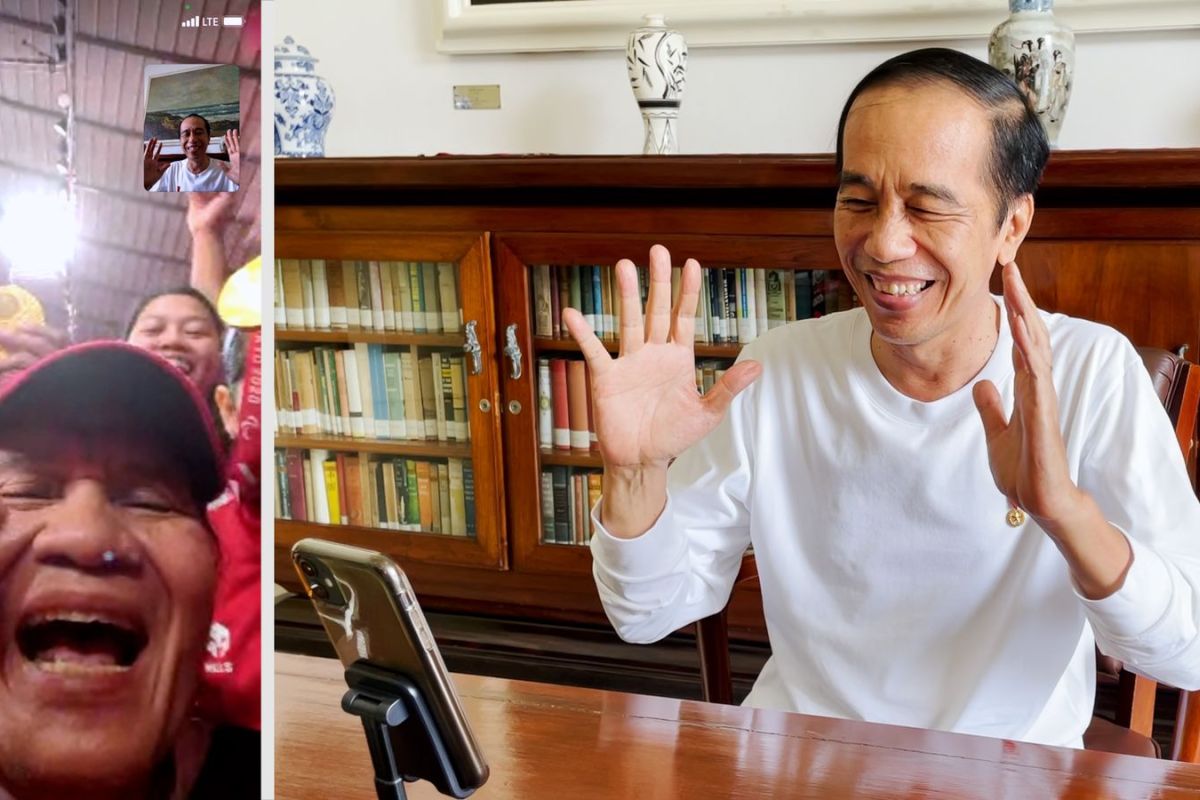 Jokowi videocall dengan Leani Ratri peraih emas asal Kampar