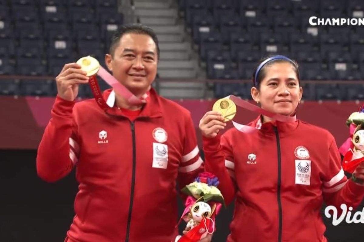 Ganda campuran Hary/Leani sabet emas kedua Indonesia di Paralimpiade Tokyo