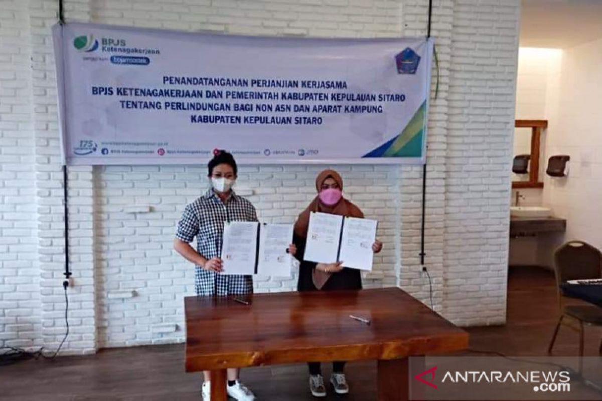 Pemkab Sitaro-BPJAMSOSTEK sepakat meningkatkan perlindungan pekerja