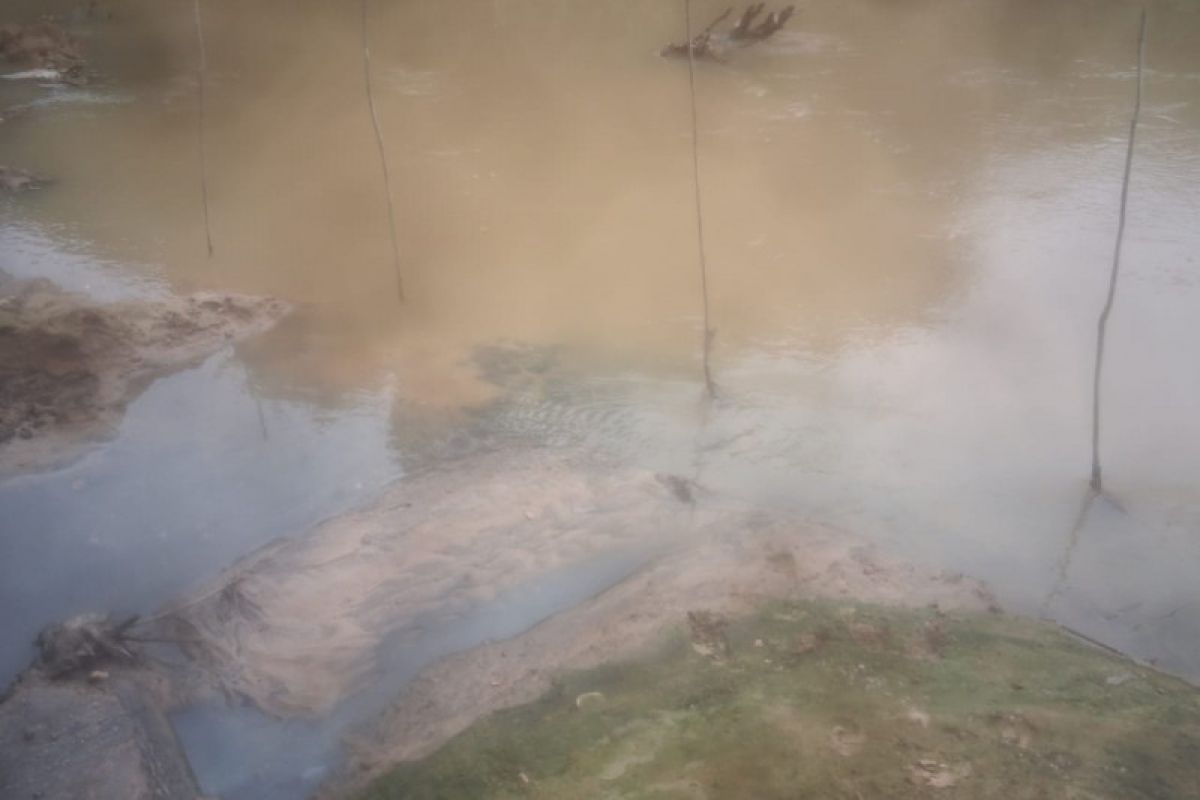 Sungai Lubai Muaraenim Sumsel diduga tercemar limbah pabrik karet