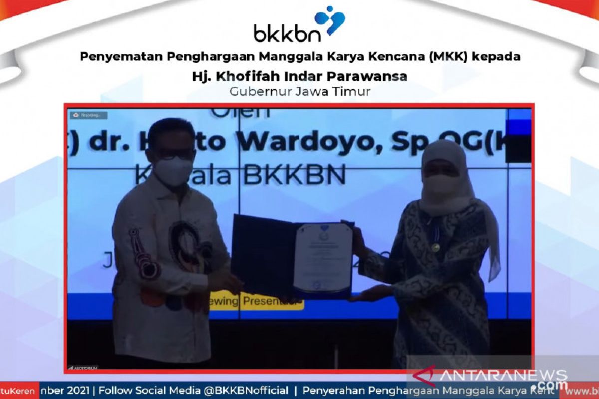 Jatim terima penghargaan Manggala Karya Kencana dari BKKBN