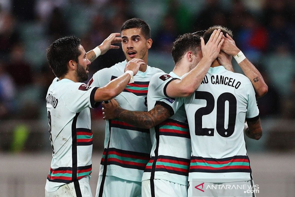 Kualifikasi Piala Dunia 2022 : Portugal rebut puncak Grup A setelah hantam Azerbaijan 3-0