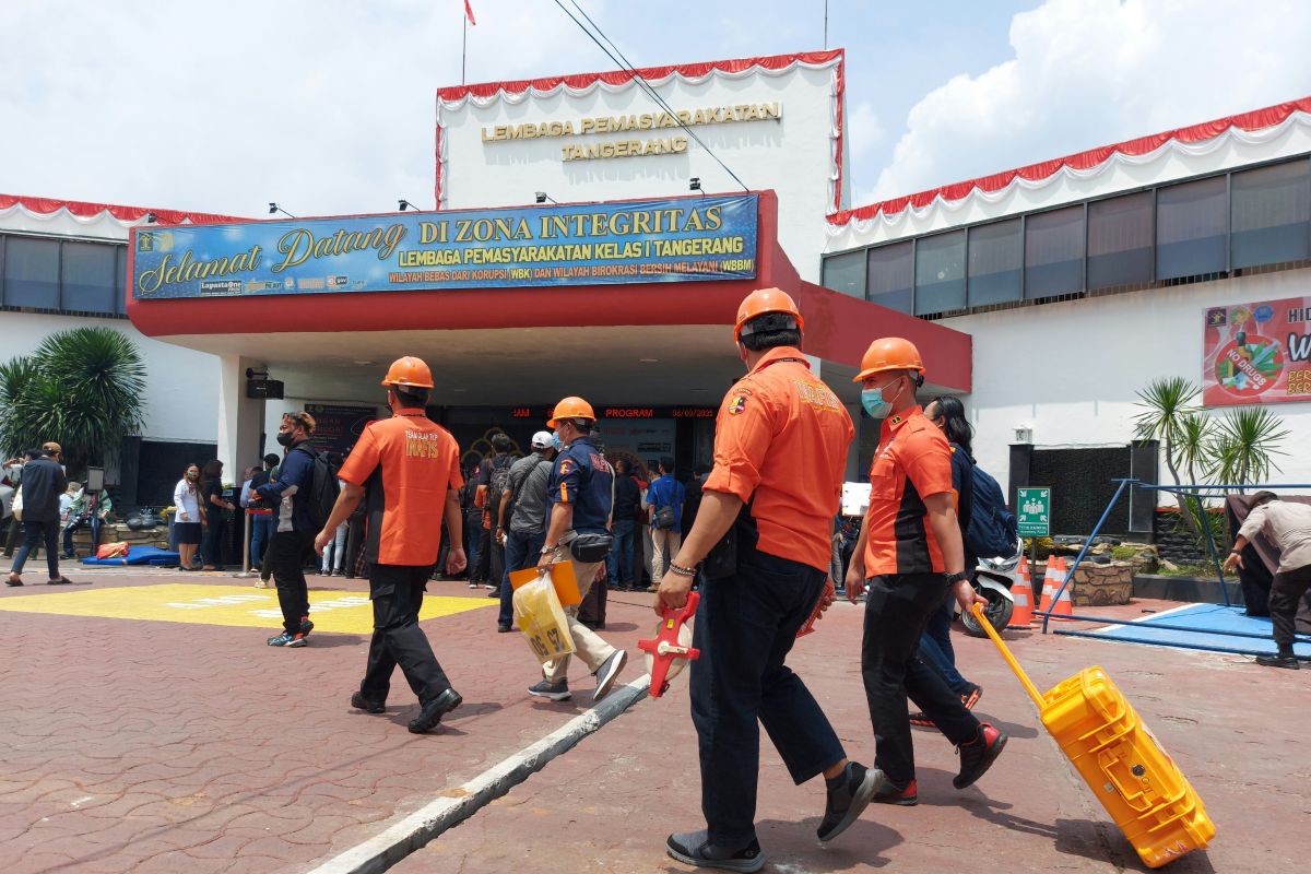 Tim Inafis tiba di lapas Tangerang, selidiki penyebab kebakaran