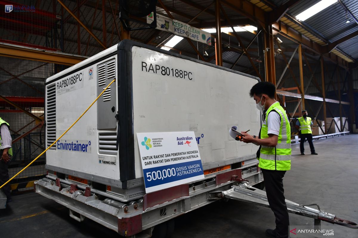 500 thousand AstraZeneca vaccines from Australia arrive in Indonesia